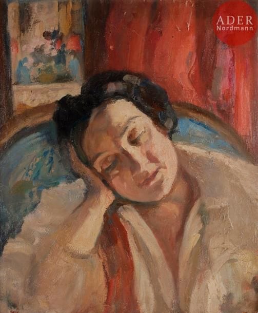 Nikolaï Dmitrievitch MILLIOTI (1874-1962)
Portrait de femme assoupie
Portrait d’homme (au dos)
Huile sur carton.
Non signée.
61 x 50 cm 

Николай Дмитриевич МИЛИОТИ (МИЛЛИОТИ) (1874 - 1862)
Портрет спящей женщины
Мужской портрет (на обороте)
Картон, масло.
Без подписи.
61 х 50 см
