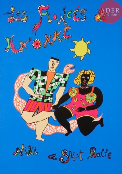 Niki de SAINT-PHALLE (1930-2001)
Les Fiancés de Knokke, 1992
Sérigraphie.
Signée dans la planche.
100 x 70 cm