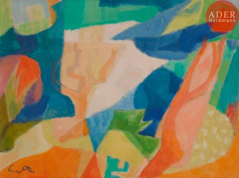 Yves ALIX (1890-1969)
Jardin, 1963
Huile sur toile.
Signée en bas à gauche.
Signée, datée et titrée au dos.
46 x 61 cm