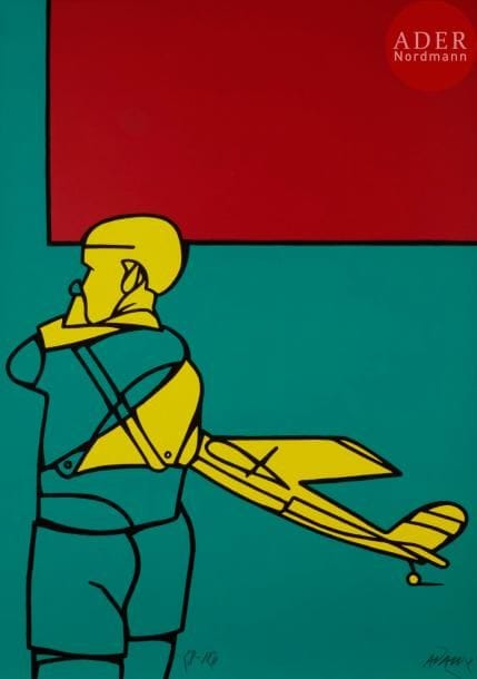 Valerio ADAMI [italien] (né en 1935)
Zurich 1976-77, 1976
Lithographie.
Signée et numérotée sur 150.
72 x 52 cm
