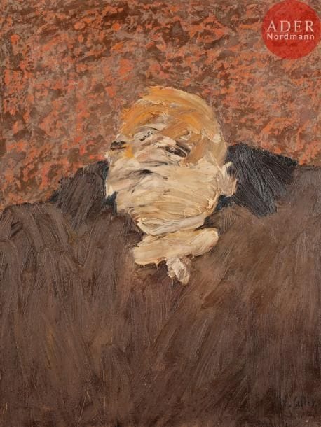 Roger Edgar GILLET (1924-2004)
Monsieur 25, 1985
Huile sur toile.
Signée en bas à droite.
73 x 54 cm
- Provenance : 
Galerie Ariel, Paris.

Cette œuvre est référencée dans les archives du Fonds Gillet sous le N°FG 2750.