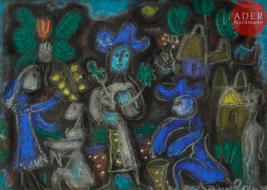 Louis MARCHAND DES RAUX (1902-2000)
Au jardin
Pastel.
Signé en bas à droite.
23.5 x 30 cm