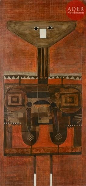 Just MIKAILOFF (1936-1969)
Personnage
Huile sur toile.
Signée en bas à droite.
138 x 66 cm