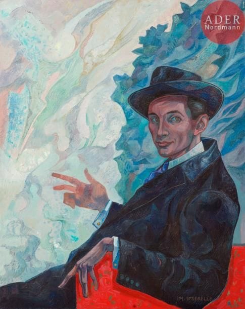 Jean-Marie STREBELLE [belge] (1916-1989)
Portrait du Baron Urvater
Huile sur toile.
Signée en bas à droite.
92 x 73 cm