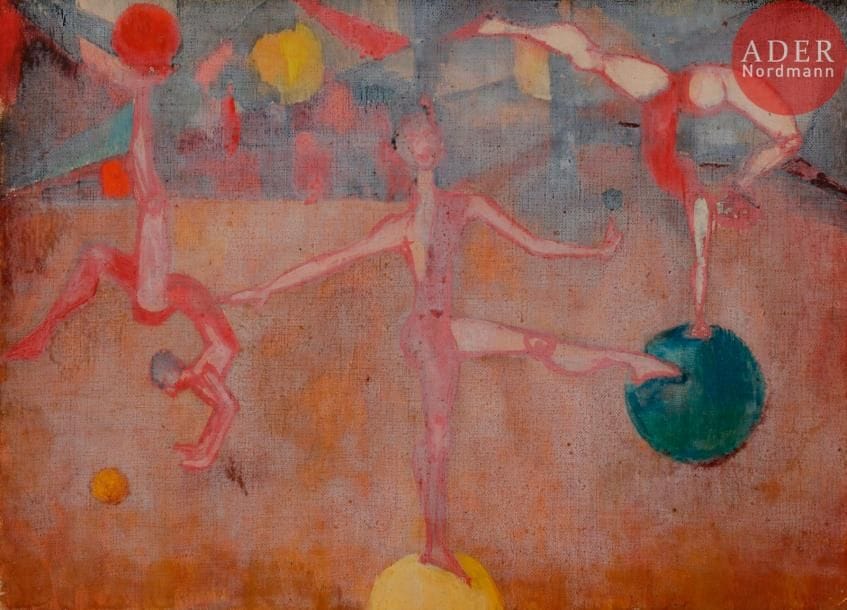 LENIER (XXe siècle)
Au cirque
Huile sur toile.
Signée au dos.
16 x 22 cm