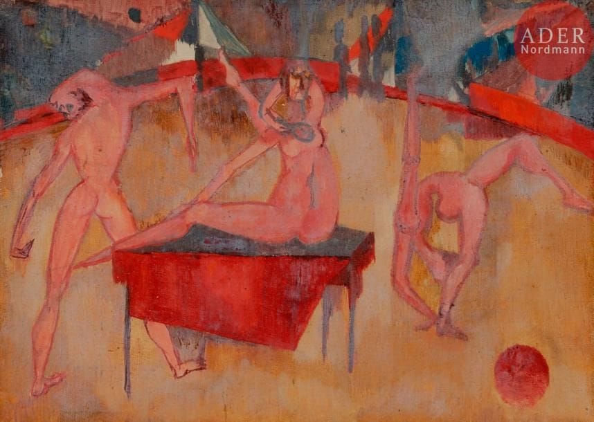 LENIER (XXe siècle)
Au cirque
Huile sur toile.
Signée au dos.
16 x 22 cm