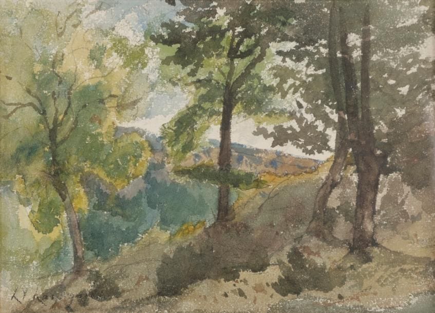 Henri Joseph HARPIGNIES
(1819-1916)
Sous-bois
Aquarelle.
Signée en bas à gauche.
13.5 x 20 cm

Cette œuvre sera incluse au Catalogue Raisonné en préparation par Monsieur Jean-Pierre Cappoen.