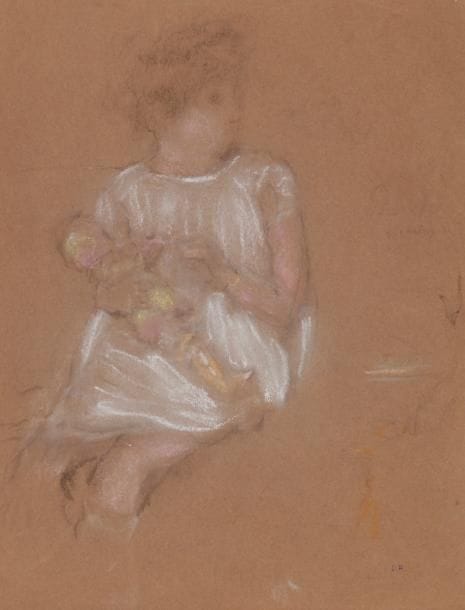 édouard VUILLARD (1868-1940)
Fillette à la poupée (Gisèle Bloch), 1927-1929
Pastel.
Porte le timbre de l’atelier en bas à droite (Lugt 909c).
32.5 x 25.5 cm

Ce dessin est une étude pour Madame Jean Bloch et ses enfants. Jean Bloch était un ami de Jos Hessel et il avait rencontré Vuillard au château des Clayes avant de devenir un proche de l’artiste.