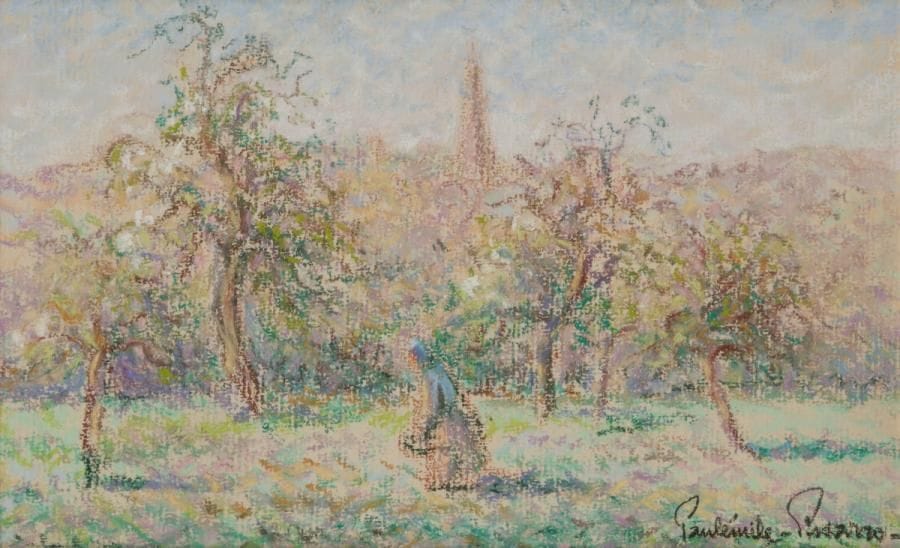 Paul-Émile PISSARRO (1884-1972)
La Paysanne
Pastel.
Signé en bas à droite.
14.5 x 22.5 cm