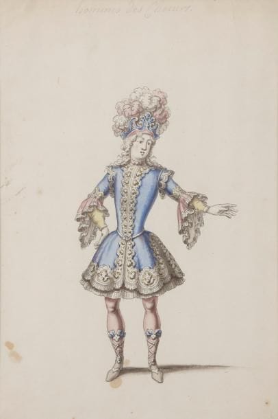 Jean II BERAIN (c.1674-1726)
Homme des chœurs
Aquarelle et crayon noir.
Dans un cadre ancien.
33.5 x 22.5 cm
