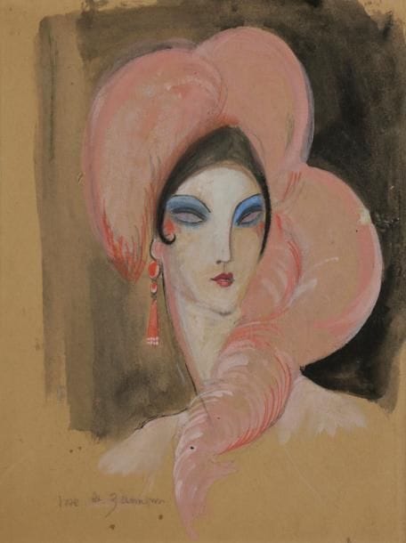José de ZAMORA (1889-1971)
Portrait de femme au chapeau rose
Gouache.
Signée en bas à gauche.
25.5 x 21 cm