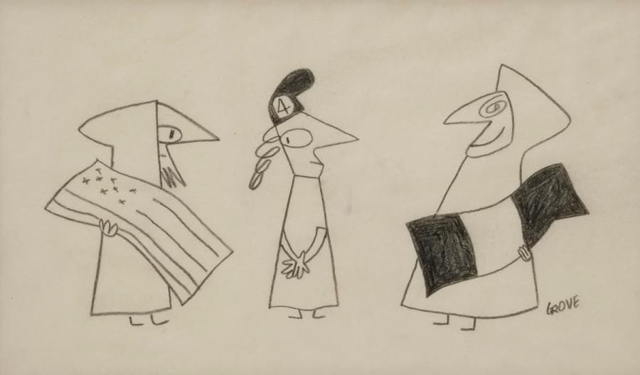 William Nolgrove dit GROVE (1901-1975)
Allégorie de la France.
Crayon noir.
Signé en bas à droite.
13 x 22 cm