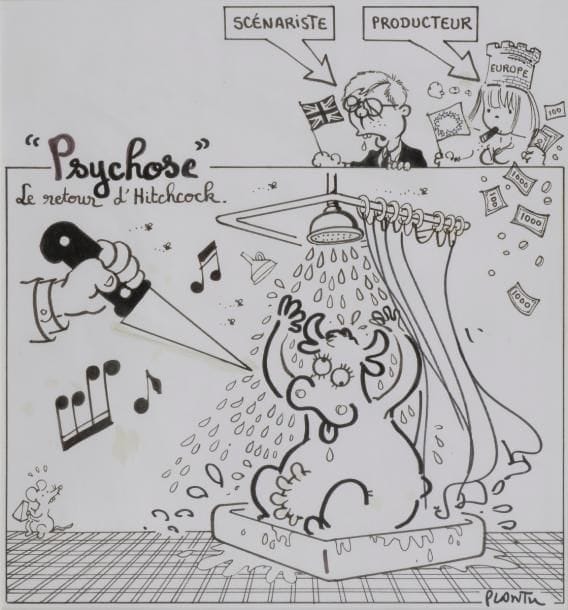 Jean Plantureux dit PLANTU (né en 1952)
La Crise de la vache folle, la Grande Bretagne et l’Europe.
Encre noire.
Signée en bas à droite.
22 x 19.5 cm