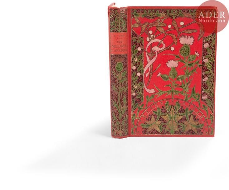 HISTOIRE DE L’ALGÉRIE, cinq ouvrages :
- M.P. ELAUSOLLES, L’Algérie pittoresque ou Histoire de la régence d’Alger depuis les temps les plus reculés jusqu’à nos jours, Toulouse, 1845. 251 pages, divers ills. en N/B et carte dépliante de l’Algérie. Deux ex-libris : C. GERARD BIRABEN et Dominique et Yvan Comolli. Reliure cartonnée, dos en cuir (taches).
- C.ROUSSET, La conquête d’Alger, Paris, 1899. 291 pages ; ex-libris Dominique et Yvan Comolli, reliure moderne en demi-chagrin.
- E.CAT, Nos soldats d’Afrique, Paris. 263 pages, tranche dorée et ills. 32 compositions de Louis MAITREJEAN, et de 19 sujets gravés sur bois, tranches dorées, Ex-libris Dominique et Yvan Comolli. Reliure éditeur embossée de compositions florales.
- C. NODIER, Journal de l’expédition des portes de fer, Paris, 1844. 329 pages, divers ills. en N/B et carte dépliante d’Alger. Deux ex-libris : Robert Hoe et Dominique et Yvan Comolli. Reliure cartonnée. 
- REIBELL (Général), Cinq étoiles à notre firmament impérial, Marseille, 1943. 92 pages, illustré de nombreuses photographies N/B.