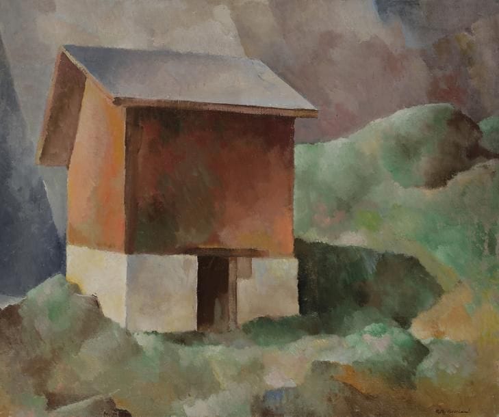 Rodolphe T. BOSSHARD (1889-1960)
Maison rouge
Huile sur toile.
Signée en bas à droite.
50 x 61 cm