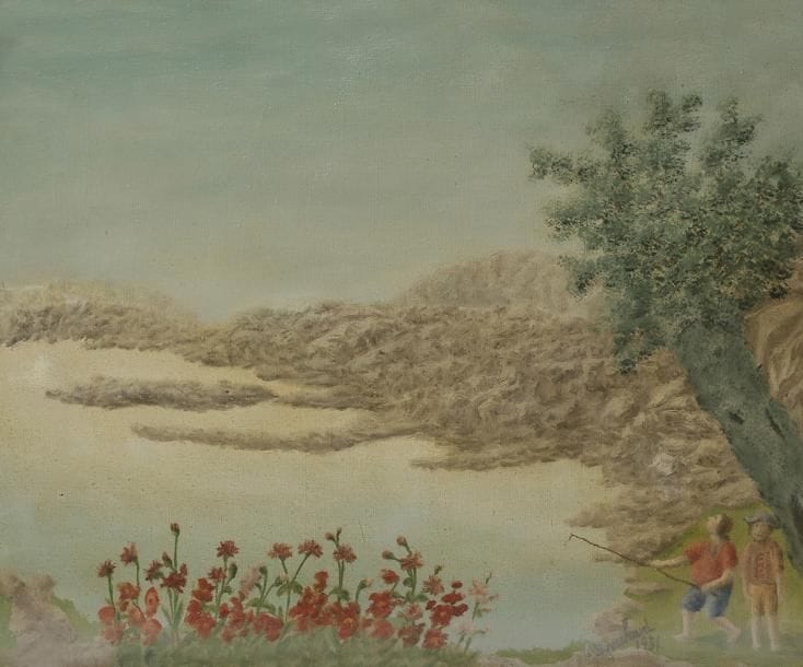 André BAUCHANT (1873-1958)
La Pêche, 1931
Huile sur toile.
Signée et datée en bas à droite.
38 x 46 cm

Une attestation n°2017-12 de Madame Françoise Bauchant, en date du 6 octobre 2017, sera remise à l’acquéreur.