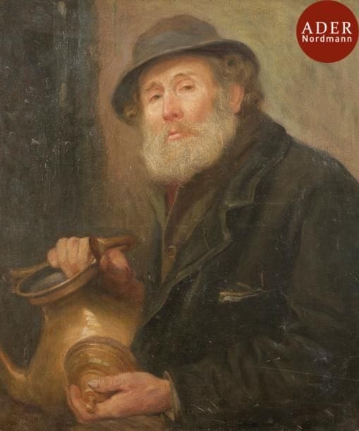Jozef ISRAELS (1824-1911)
Portrait d’homme au chapeau
Huile sur toile.
Signée en bas à gauche.
73 x 60 cm


Mots clés : judaica, jewish, hebreu, hebrew, rabbin, synagogue, juif, juive, israélite, hebraica, judaism, torah, juden, sionism