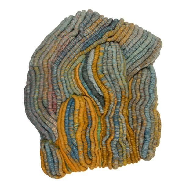 Karin DELAUNAY-DELFS (née en 1939)

Fragments, 1989
Tapisserie d’artiste.
Laine et coton.
Complète de son bolduc d’artiste au dos signé Karin DELAUNAY-DELFS, titré et daté Fragments 1989. 
120 x 98 cm