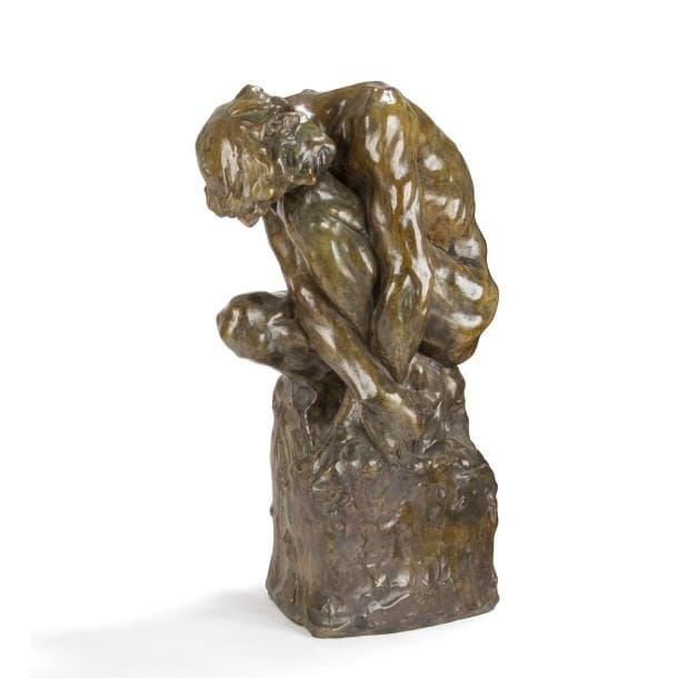 Camille CLAUDEL (1864-1943)

L’homme penché, épreuve n° I/IV, agrandissement d’après l’œuvre créée vers [1886]
Sculpture.
Épreuve en bronze à patine nuancée dite noisette.
Fonte à la cire perdue.
Édition post-mortem réalisée à l’initiative de François de Massary (famille de l’artiste).
Inscrit C. CLAUDEL, porte à deux reprises le cachet (un grand et un petit) de fondeur Cire Perdue DELVAL et le justificatif de tirage I/IV à l’arrière sur la base du tertre.
83 x 55 x 36 cm

Bibliographie :
- Camille Claudel intégrale des œuvres - Reine-Marie Paris & Philippe Cressent, éditions Culture Economica, Paris, 2014. Un autre agrandissement, numéroté 6 / 8, est reproduit et référencé sous le numéro 75 pages 180 et 181. 
- Camille Claudel, catalogue raisonné - Anne Rivière, Bruno Gaudichon & Danielle Ghanassia, éditions Adam Biro, Paris, 2001. Un autre agrandissement référencé sous le n°21-3 page 83.
- L’œuvre de Camille Claudel - Reine-Marie Paris & Arnaud de la Chapelle, éditions Adam Biro, Paris, 1991. Plâtre original reproduit et agrandissement cité sous le n°17 page 110.

Œuvre en rapport :
Une épreuve en bronze de L’homme penché, dans la version de 43 cm de hauteur et numérotée I/IV, est conservée dans les collections du Musée Camille Claudel de Nogent-sur-Seine.
