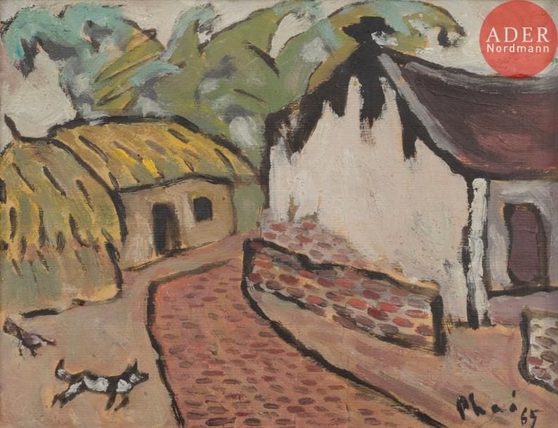 Xuan Phai BUI [vietnamien] (1920-1988)
Rue de village, 1965
Huile sur carton.
Signée et datée en bas à droite.
21 x 27 cm

Provenance : 
Ancienne collection Christian Duc.