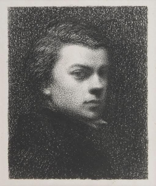 Henri Fantin-Latour (1836-1904) 
Portrait de M. Fantin à dix-sept ans. 1895. Lithographie. 123 x 156. Hédiard, Mason 104. Très belle et fraîche épreuve sur chine volant, du 1er état (sur 4), avant toute lettre. Fins courts plis de tirage sous le sujet. Toutes marges. Tirage à 30 épreuves. 
