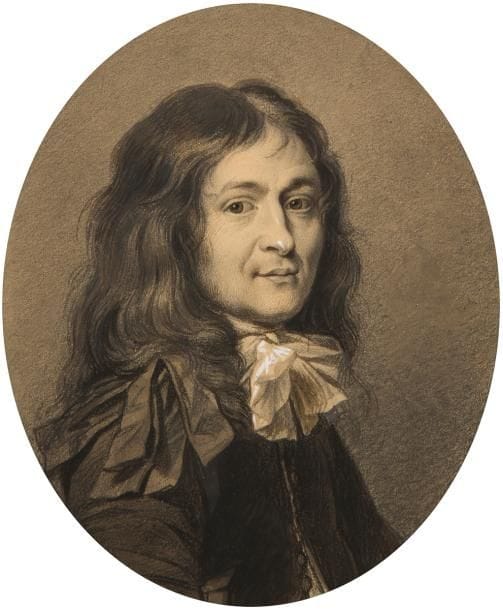 Jean Urbain GUERIN (Strasbourg, 1760 - Obernai, 1836)
Peintre en miniature.
Portrait d’Antoine Paillet (1626-1701), peintre du roi et garde des tableaux de Louis XIV à Versailles
Crayon noir et rehauts de gouache blanche, lavis brun sur papier beige
18,5 x 15,5 cm de forme ovale
Cadre en bois doré du XIXe siècle

Dessin exécuté d’après un tableau du XVIIe siècle conservé dans une collection privée. Un autre portrait de Paillet peint par F-R. Delamarre (1630-1718) est conservé au musée du château de Versailles.
Antoine Paillet, peintre d’histoire, entra à l’Académie royale de peinture et de sculpture, le 2 août 1659. En 1690, à la mort de Charles Lebrun, les peintres Houasse et Paillet se partagèrent la charge de garde des tableaux du roi ; Paillet reçut celle des tableaux conservés à Versailles, Trianon, Marly, Meudon et Chaville.
Historique : ancienne collection de la Villestreux, Saint Malo. Drouot, Me Millon, 8 décembre 2010, n° 160.