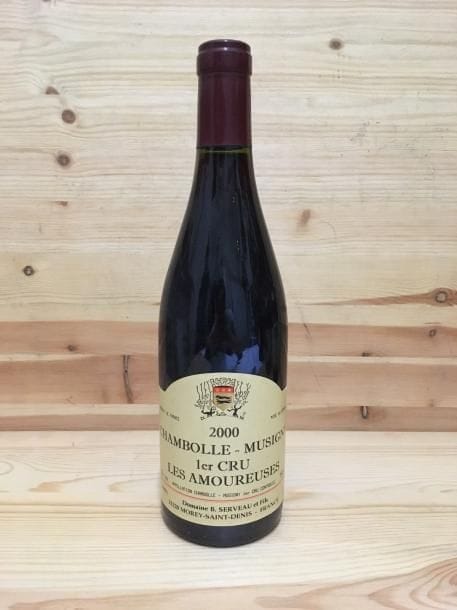 1 B CHAMBOLLE MUSIGNY LES AMOUREUSES (1er Cru) accrocs légers étiquette, Serveau & Fils, 2000