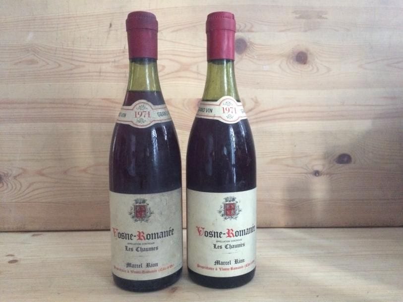 2 B VOSNE ROMANÉE LES CHAUMES (1er Cru) 1 à 3 et 1 à 4 cm; e.t; clm.s., Marcel Rion, 1971