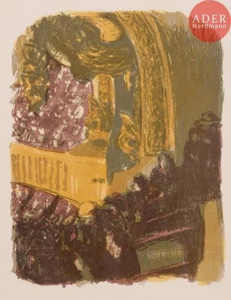 Édouard VUILLARD
Une galerie au Gymnase. 1900. Lithographie. 250 x 196. Roger-Marx 48. Très belle et fraîche épreuve sur vélin glacé. Une infime rousseur en marge inférieure. Toutes marges.
