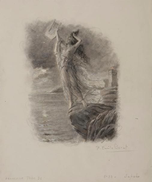 [BÉCAT (Paul-Émile)] - VERLAINE (Paul).
Poèmes d’amour.
Paris : Georges Guillot, [1946]. — In-folio, 325 x 248 : (4 ff. premier blanc), 135 pp., (2 ff. dernier blanc), 20 planches, couverture imprimée). En feuilles, couverture rempliée, chemise et étui d’édition.
Édition tirée à 601 exemplaires, illustrée de 21 pointes-sèches originales de Paul-Émile BÉCAT (1885-1960).
Un des 21 premiers exemplaires sur vélin d’Arches teinté, celui-ci étant plus spécialement l’un des 20 comprenant une aquarelle originale, une suite en noir avec remarque sur japon impérial, une suite en sanguine sans remarque sur japon impérial et un cuivre encré.
Exemplaire très bien conservé. Dos de la chemise passé.