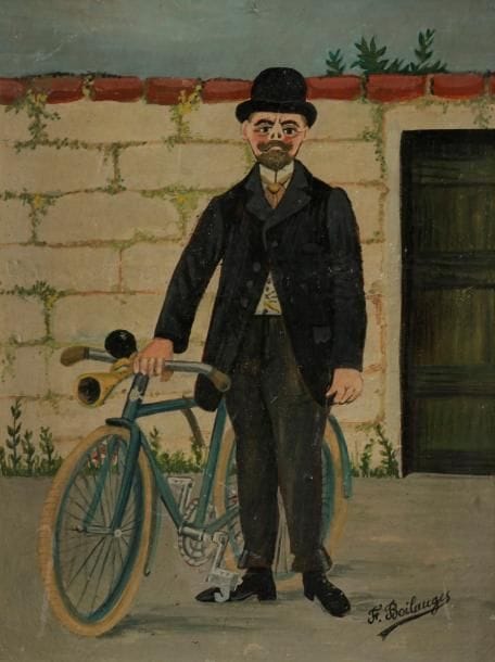 Fernand BOILAUGES (1891-1991)
Le Cycliste
Huile sur carton.
Signée en bas à droite.
13 x 10 cm