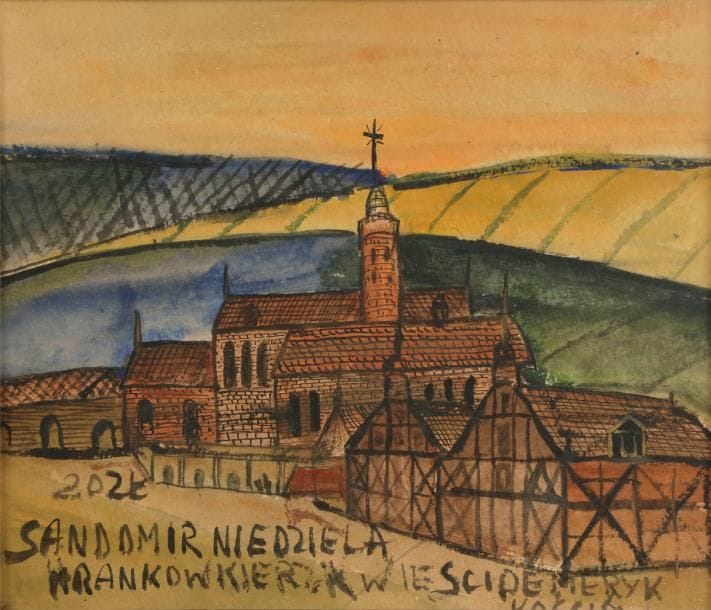 Krynicki NIKIFOR (1895-1966)
Ville
Aquarelle.
Annotée.
24 x 29.5 cm