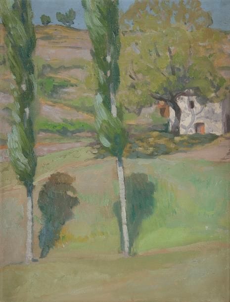 Willem VAN HASSELT (1882-1963)
Paysage aux peupliers
Huile sur toile.
Non signée.
35 x 27 cm
