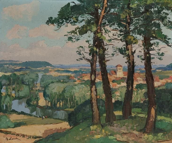 Gaston BALANDE (1880-1971)
Paysage
Huile sur toile.
Signée en bas à gauche.
38 x 46 cm