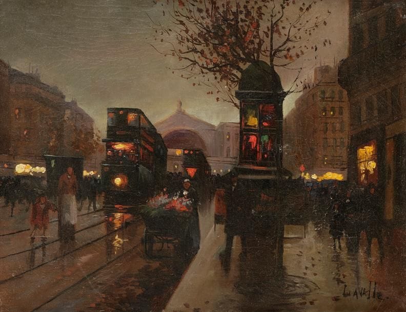 LAVALLE (XIXe-XXe siècle)
Paris la nuit
Huile sur toile.
Signée en bas à droite.
33 x 41 cm