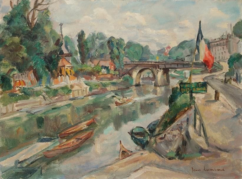 Jean LOMBARD (1895-1983)
Canotage
Huile sur toile.
Signée en bas à droite.
54 x 73 cm