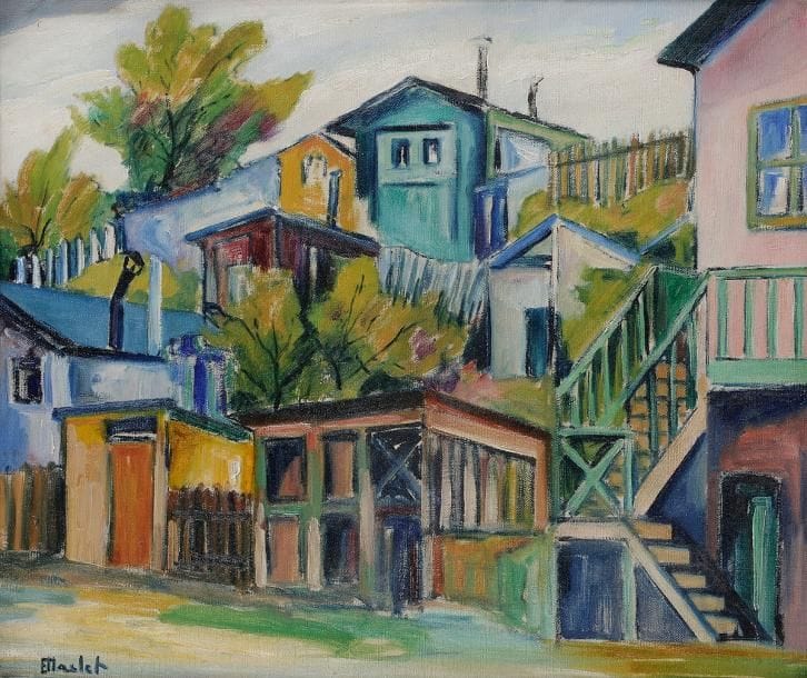 Élisée MACLET (1881-1962)
Le Maquis de Montmartre
Huile sur toile.
Signée en bas à gauche.
46 x 55 cm