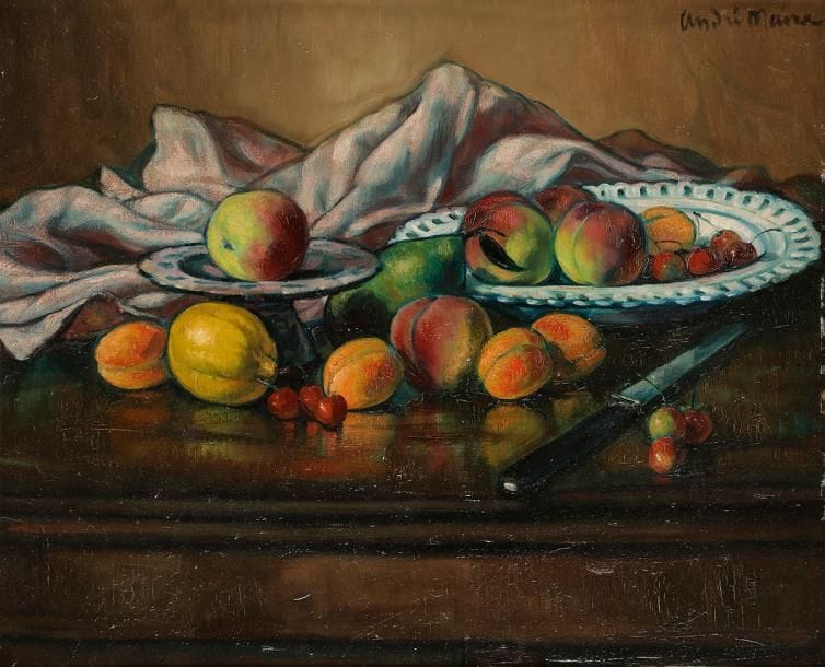 André MAIRE (1898-1984)
Nature morte
Huile sur toile.
Signée en haut à droite.
50 x 61 cm