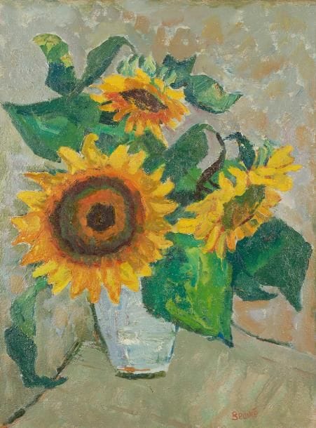 André BEAUCÉ (1911-1974)
Tournesols
Huile sur toile.
Signée en bas à droite.
Signée au dos.
81 x 60 cm