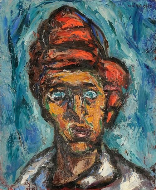 Armand Henri NAKACHE (1894-1976)
Homme au bonnet rouge
Huile sur toile.
Signée en haut à droite.
46 x 38 cm