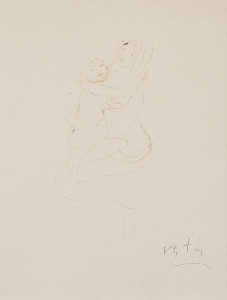 Marcel VERTES (1895-1961)
Femme à l’enfant
Encre sur papier.
Signé en bas à droite.
24.5 x 18.5 cm
