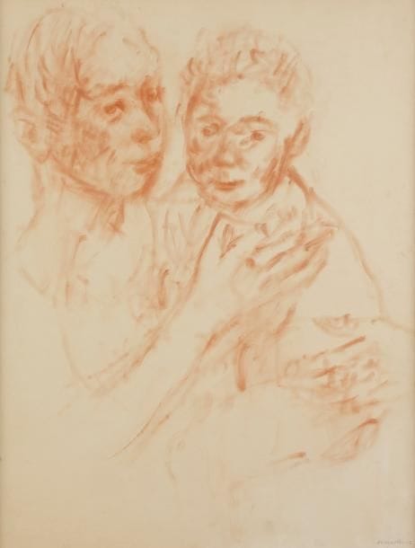 Joachim WEINGART
(1895-1942)
Deux jeunes hommes, 1932
Sanguine.
Signée et datée en bas à droite.
62 x 47 cm