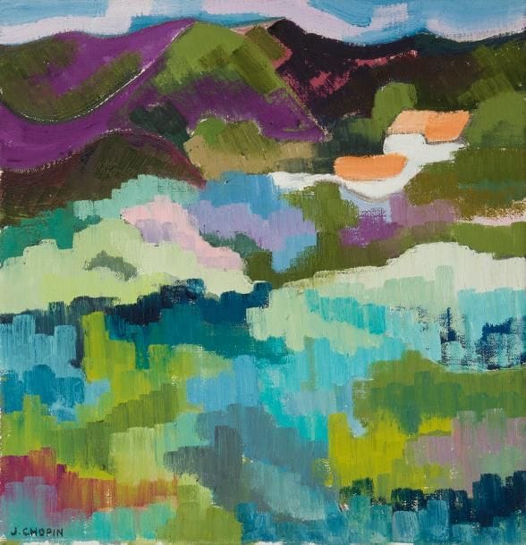 Juliette CHOPIN (né en 1931)
Le Hameau
Huile sur toile.
Signée en bas à gauche.
35 x 35 cm