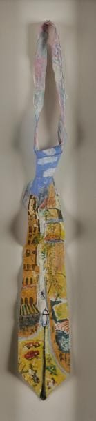 Lucien GENIN (1894-1953)
La Rue du Mont-Cenis
Huile sur cravate.
Signée en pied.
75 x 10 cm