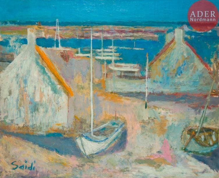 Abolghassem SAIDI [iranien] (né en 1925)
Port breton
Huile sur toile.
Signée en bas à gauche.
81 x 100 cm