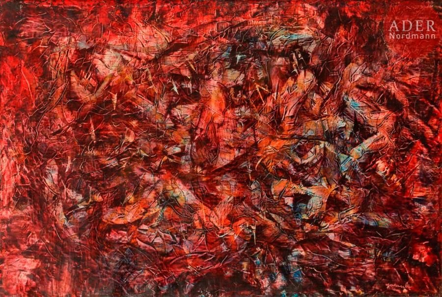Ahmed Ben Driss EL YACOUBI [marocain] (1928-1985)
The Road of Moses, 1962
Huile sur toile.
Signée en bas à droite.
Signée, datée et titrée au dos sur le châssis.
50 x 73 cm

Bibliographie : 
Eileen Summers, The World of Yacoubi, Dream Odyssey ; in Revue The Arabic World, juillet 1965, tableau reproduit p. 12.