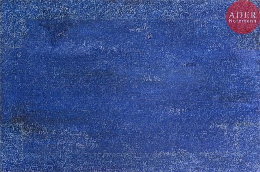 Medhi QOTBI [marocain] (né en 1951)
Oiseau bleu, 1979
Huile sur toile.
Signée en bas à droite.
(Petit accident).
54 x 81 cm

Provenance : 
Collection de Monsieur C., région parisienne ; acheté directement à l’artiste en 1979.

Nous remercions Monsieur Mehdi Qotbi d’avoir confirmé l’authenticité de cette œuvre.