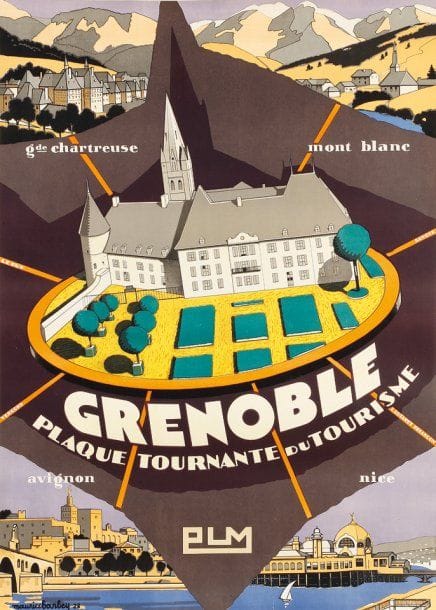 Maurice BARBEY
Grenoble. 1928. Imp. Lucien Serre & Cie, Paris. Non entoilée. Bon état. 108 x 78 cm.