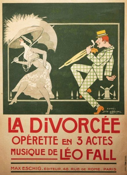 Géo DORIVAL
La Divorcée - Opérette. Signée D'après Dorival et datée 1911 en bas à droite. Entoilée. Assez bon état. On y joint une variante en bon état. 88 x 62 cm. Bibliographie : catalogue raisonné n°29-2.