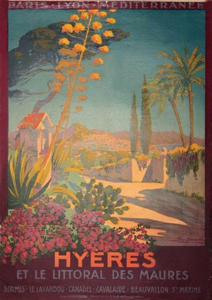 Géo DORIVAL
Hyères et le littoral des Maures. Signée et datée 1914 en bas à droite. Entoilée. Assez bon état. 105 x 75 cm. Bibliographie : catalogue raisonné n°66.